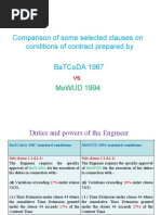 Comparision of Condition of Contract