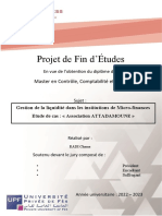 Projet de Fin D'études: Master en Contrôle, Comptabilité Et Audit