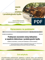 K. Wędrychowska - Praktyczne znaczenie oceny behawioru bydła