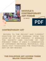 Contemporary art forms module