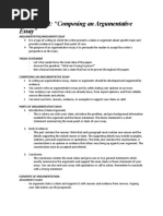 ENGLISH 10 Q3 (Argumentative Essay)