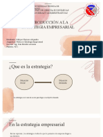 Introducción A La Estrategia Empresarial: Facultad de Ciencia Económicas Financieras Y Administrativas