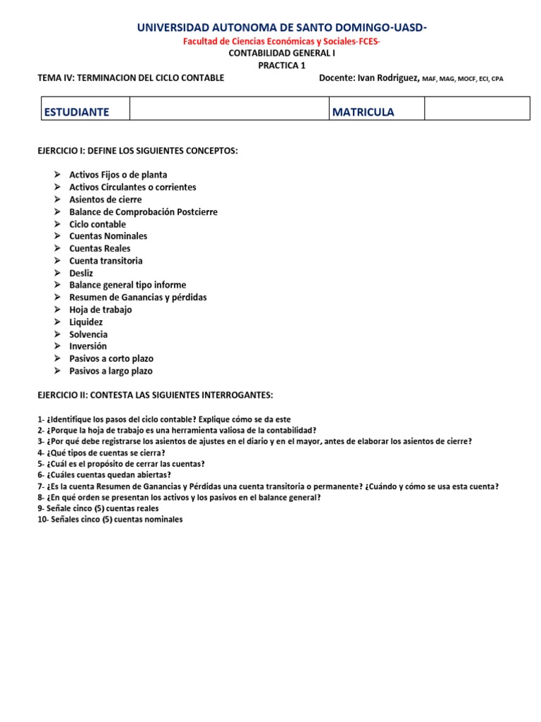 Practica No 1 1 Contabilidad 1 Pdf Contabilidad Industrias De