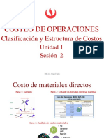 Costeo de Operaciones: Clasificación y Estructura de Costos