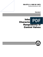 Inherent Flow Characteristic and Rangeability of Control Valves