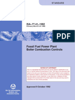 Fossil Fuel Power Plant Boiler Combustion Controls: Standard