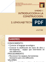 Introduccion A La Construccion: 2.: Lenguaje Tecnológico