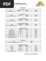 Mount Solar Power Installation Services: Total Amount: PHP 3,683,262