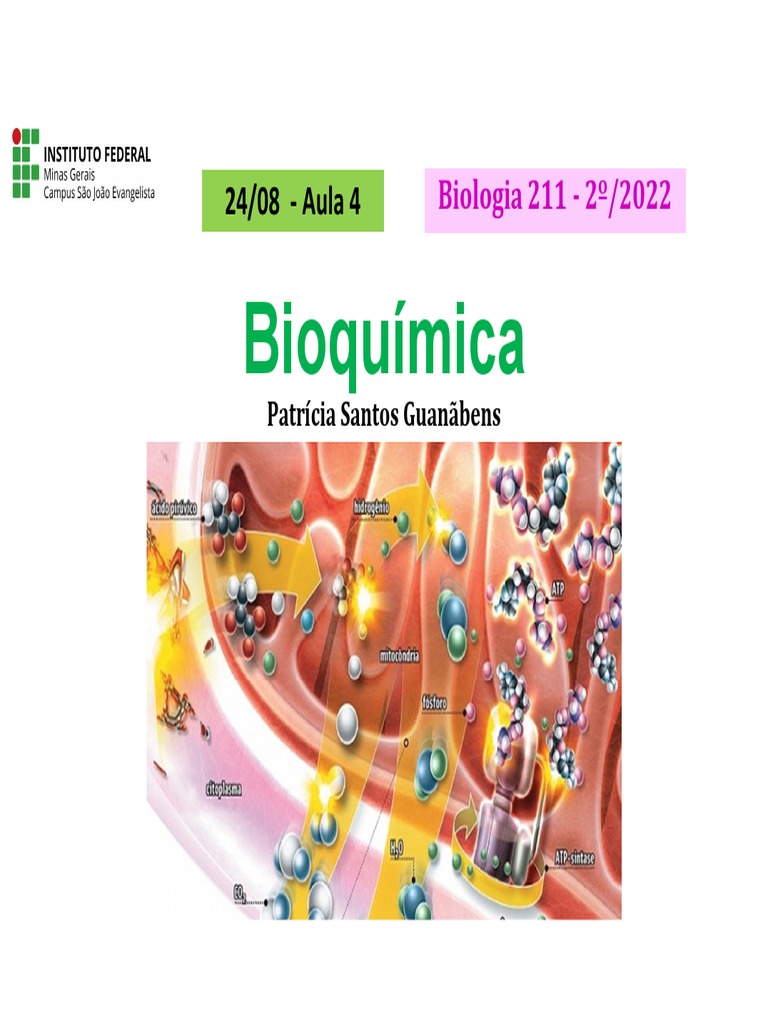 Noções de Bioquímica, Notas de aula Biologia