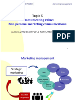 Communicating value: Non-personal marketing communications
