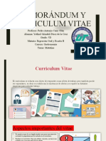 Memorándum Y Curriculum Vitae