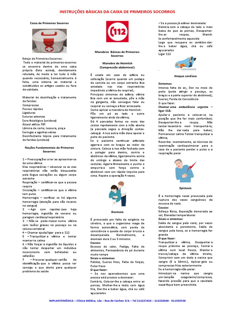 Noções Fundamentais de Primeiros Socorros | PDF | Primeiros socorros | Asma