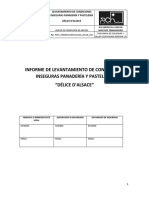 Levantamiento condiciones inseguras panadería