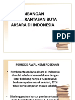 Perkembangan Pemberantasan Buta Aksara Di Indonesia