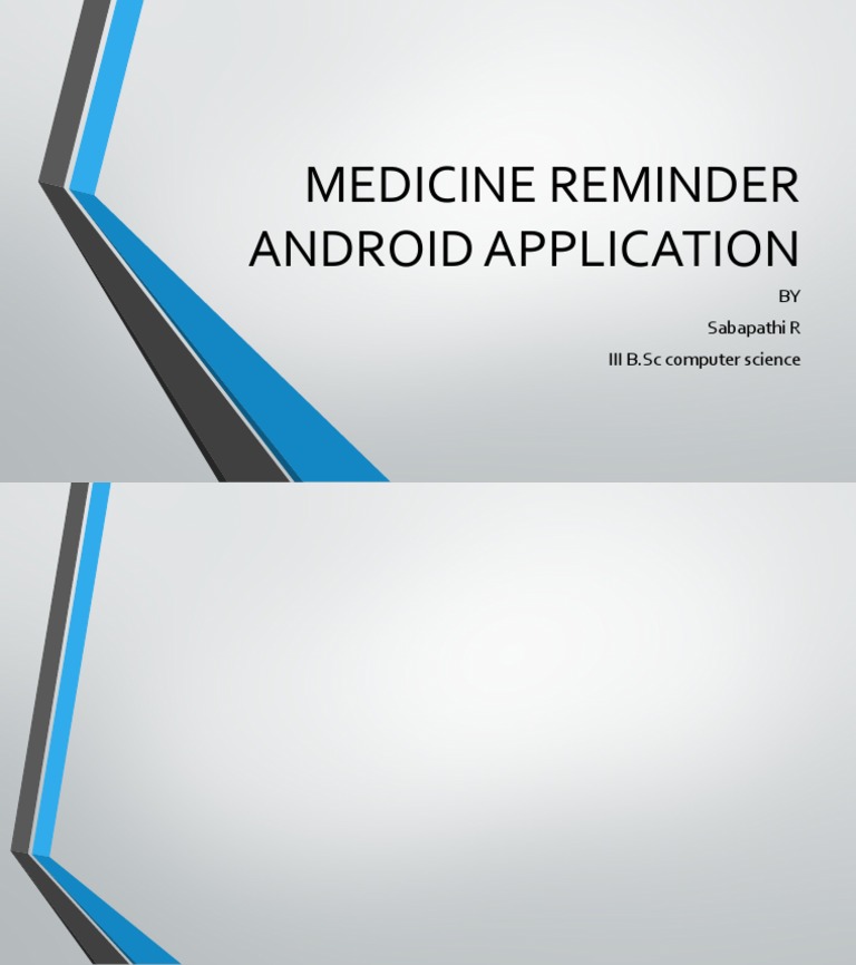 Medicine Reminder Android Application PDF