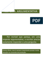 Resposta Argumentativa