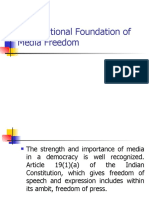 Constitutional Foundation of Media Freedom