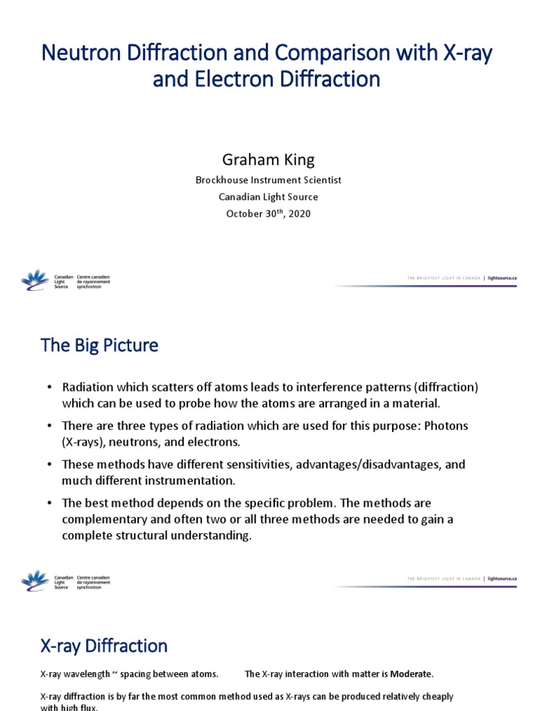 Neutron Diffraction for Scientists | PDF | Neutron | X Ray Crystallography