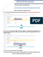 Pasos para Asignarse Una Especialidad Prof - Col.Act