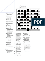 Crossword Puzzle III - April 2023