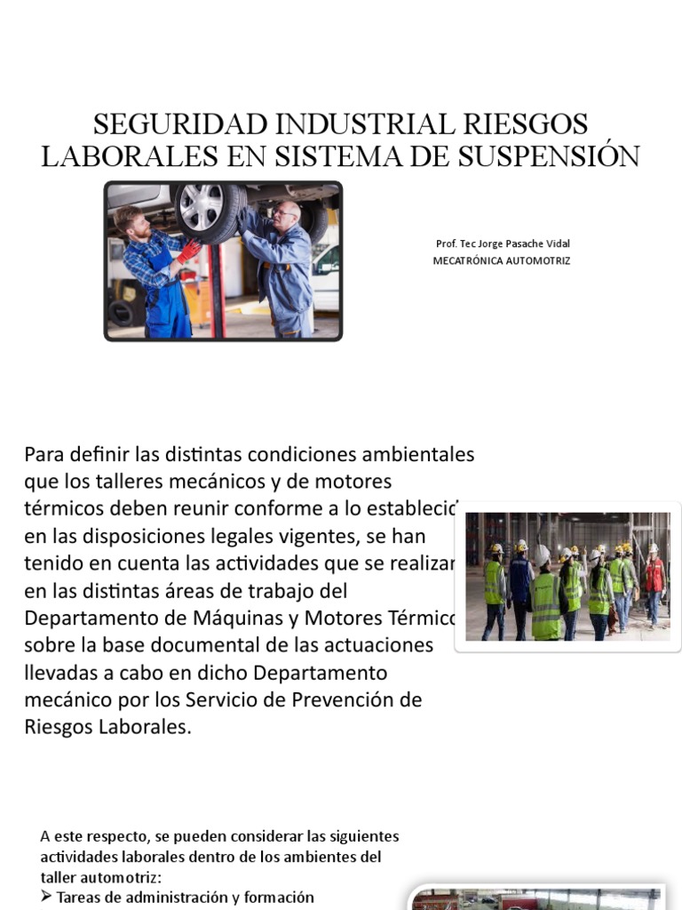 Seguridad Industrial Riesgos Laborales en Sistema de Suspensión | PDF ...