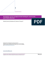 Nasogastric Versus Nasojejunal Tube Feeding For Severe Acute Pancreatitis (Review)