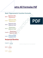 All Trigonometry Formulas in One Place