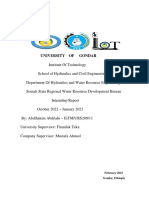 Gondar University internship report on Jigjiga water project