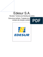 Rti-Edesur-233495 - Estructura Tarifaria y Traslados de Costos Mayorista