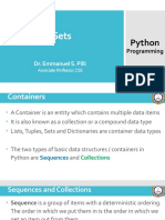 Python Sets Programming