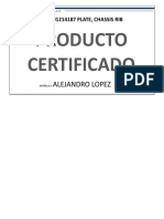 Producto Certificado: Alejandro Lopez