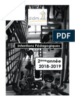 2 Année 2018-2019: Intentions Pédagogiques