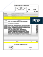 Recibo de Caja Menor: Ciudad: Fecha DIA MES AÑO