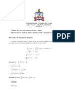 Aula 31 - Revisão Sobre Integrais Duplas e Triplas