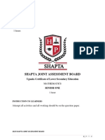Shapta Joint Assessment Board: Paper