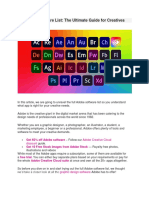 Adobe Software List: The Ultimate Guide For Creatives: Adobe Creative Cloud Discount