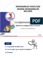 Makġne Mühendġslġğġ Bölümü Mühendġslġk Fakültesġ: 4 - Isı Değiştiricilerinde Isı Transferi I