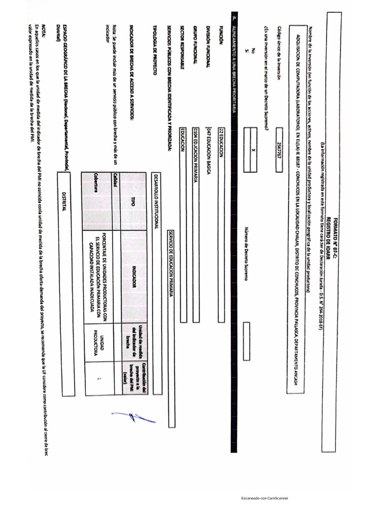 Formato 7c Chalan | PDF