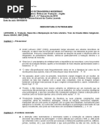 Handout Tradução, Reescrita e Manipulação Da Fama Literária