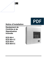 Notice D'installation: Equipement de Contrôle Et de Signalisation Incendie ECS 80-4 ECS 80-4 C ECS 80-8 ECS 80-8 C