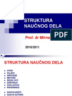 Predavanje 9 - Struktura Naucnog Rada (Prof. DR Mirna Djuric)