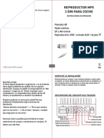 Reproductor Mp5 2 Din para Coche: Especificación