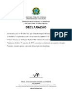 Declaração: Serviço Público Federal Ministério Da Educação