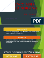 Emergency and Disaster Nursing: NCM 121 - Rle