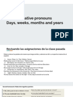 Clase V_ Demonstrative Pronouns Days, Weeks, Months and Years