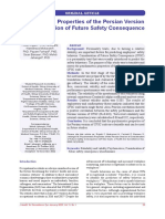 Psychometric properties of CFSC scale