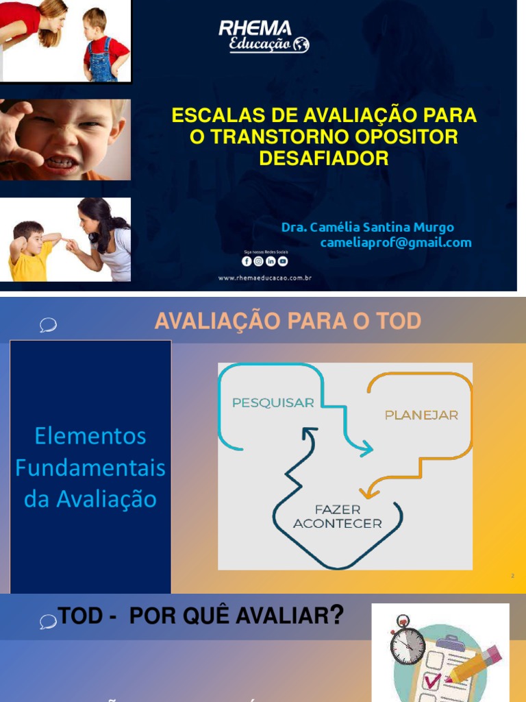 escala de avaliação TOD | PDF | Testes psicológicos | Psicologia