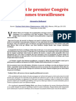 Kollontaï Lénine Et Le Premier Congrès Des Femmes Travailleuses