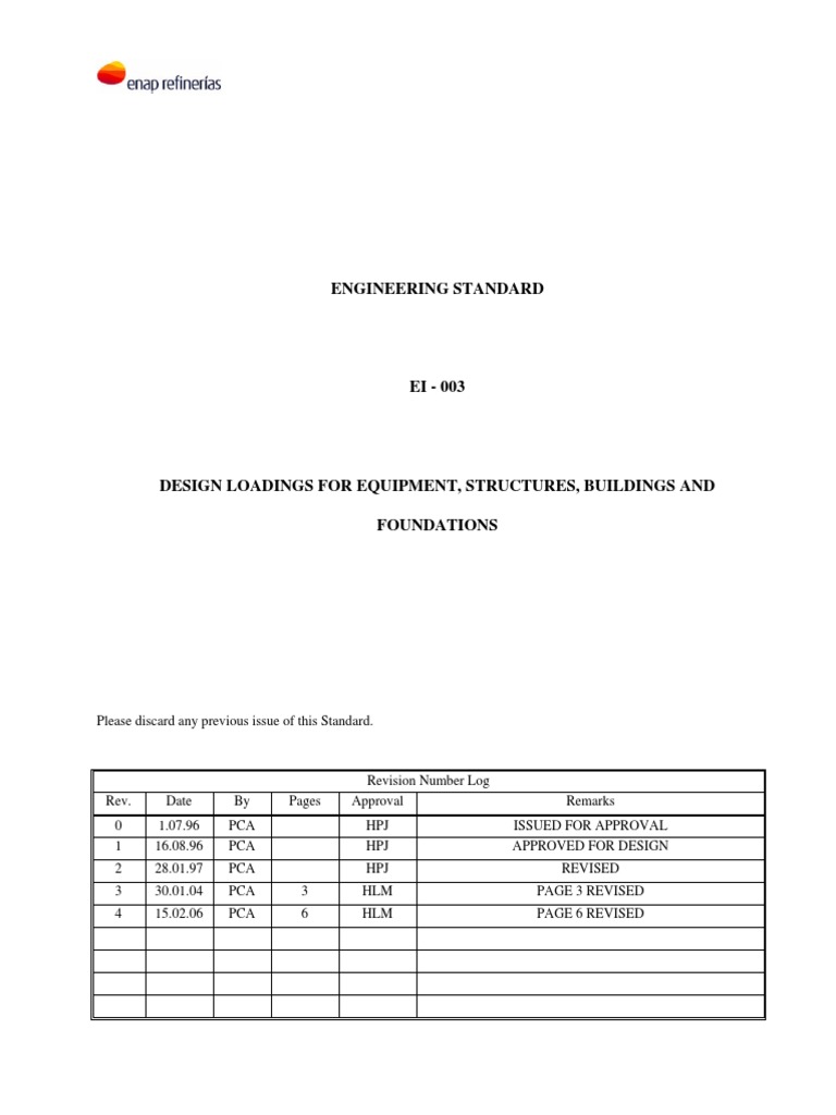 Design Loadings for Structures and Equipment | PDF | Friction | Crane ...