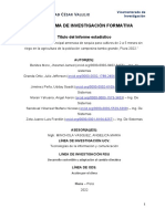 Programa de Investigación Formativa: Título Del Informe Estadístico